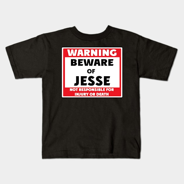 Beware of Jesse Kids T-Shirt by BjornCatssen